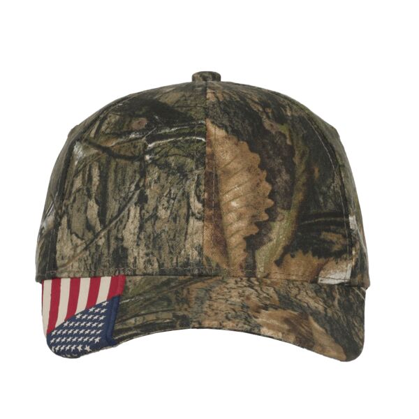 Outdoor Cap Camo with Flag Visor Cap Thumbnail