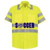 High Visibility Safety Short Sleeve Work Shirt Thumbnail