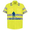 High Visibility Safety Short Sleeve Work Shirt Thumbnail